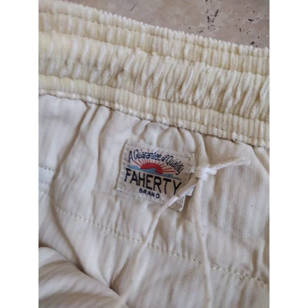 Faherty Shorts Man's XXL Light Yellow Corduroy Cord 6